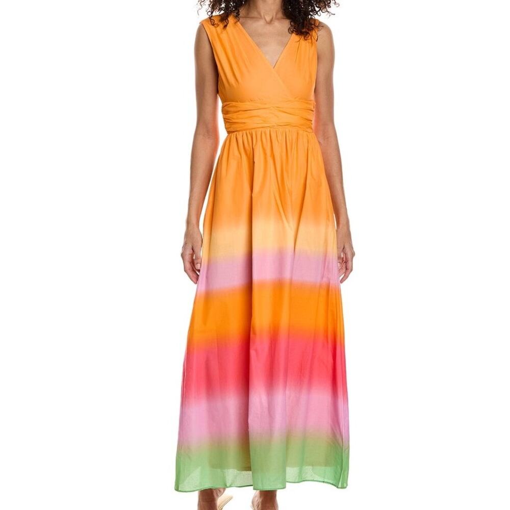 Taylor V-Neck Ombre Cotton Maxi Dress